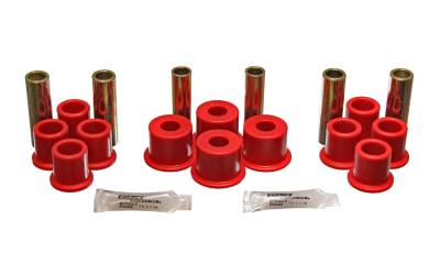 Energy Suspension - Energy Suspension 4.2122R Leaf Spring Bushing Set Polyurethane Red