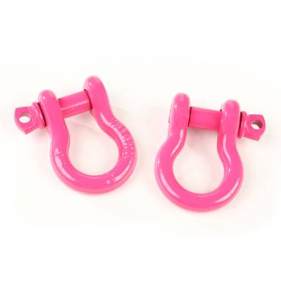 Rugged Ridge - Rugged Ridge 3/4" D-Ring Shackles 9500lbs-Pink Pair 11235.09