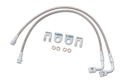 Zone Offroad - Zone Offroad Braided Stainless Brake Lines for Wrangler JK 4WD ZONJ5403
