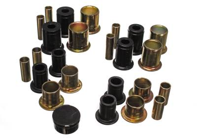 Energy Suspension - Energy Suspension 3.3106G Control Arm Bushing Set Polyurethane Black