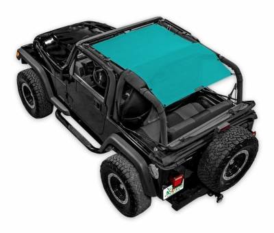 SpiderWebShade - SpiderWebShade Mesh Bikini Top-Teal for Jeep TJ SWS-SHDTOP-01-TJ-TEL
