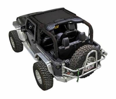 SpiderWebShade - SpiderWebShade Mesh Bikini Top Black for Jeep JK 2DR JKINI-2D-BLACK