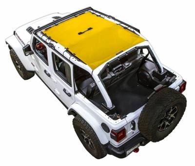 SpiderWebShade - SpiderWebShade Mesh Bikini Top-Yellow for Jeep JL 4DR SWS-SHDTOP-01-JL4D-YLW