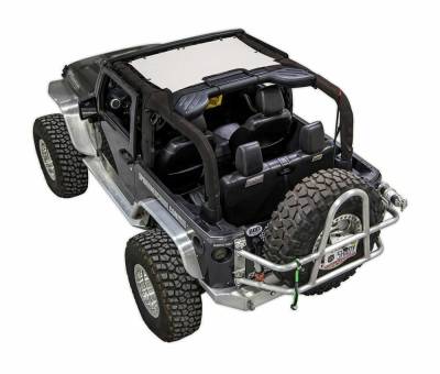 SpiderWebShade - SpiderWebShade Mesh Bikini Top-White for Jeep JK 2DR JKINI-2D-WHITE