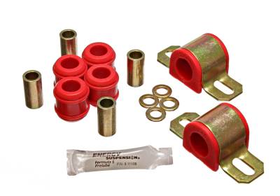 Energy Suspension - Energy Suspension 1.5101R Sway Bar Bushing Set Front Polyurethane Red