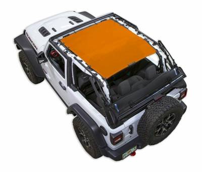 SpiderWebShade - SpiderWebShade Mesh Bikini Top-Orange for Jeep JL 2DR SWS-SHDTOP-01-JL2D-ORG