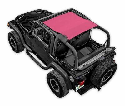 SpiderWebShade - SpiderWebShade Mesh Bikini Top-Pink for Jeep TJ SWS-SHDTOP-01-KRWL-PNK