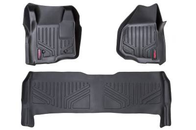 Rough Country Suspension Systems - Rough Country Front/Rear Floor Liners Black 11-16 Super Duty Crew M-51223