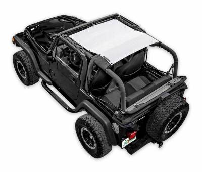 SpiderWebShade - SpiderWebShade Mesh Bikini Top-White for Jeep TJ SWS-SHDTOP-01-KRWL-WHT