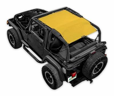 SpiderWebShade - SpiderWebShade Mesh Bikini Top-Yellow for Jeep TJ SWS-SHDTOP-01-TJ-YLW