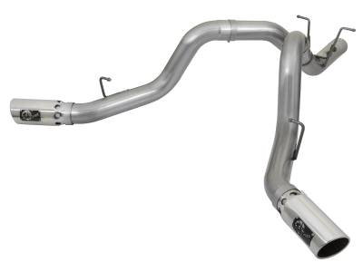 aFe Power - aFe 49-44086-P Large Bore-HD 4" Filter-Back Stainless Steel Exhaust 6.6 Duramax