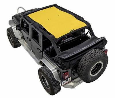 SpiderWebShade - SpiderWebShade Mesh Bikini Top-Yellow for Jeep JK 4DR SWS-SHDTOP-01-JK4D-YLW