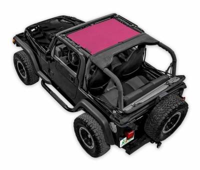 SpiderWebShade - SpiderWebShade Mesh Bikini Top-Pink for Jeep TJ SWS-SHDKNI-01-TJ-PNK