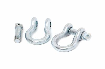 Rough Country Suspension Systems - Rough Country 4.75 Ton 3/4" Pin D-Ring Shackles-Zinc Pair 1174