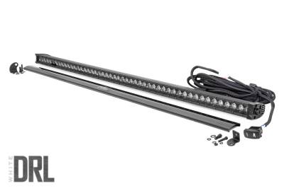 Rough Country Suspension Systems - Rough Country Black Series 50" Single Row DRL LED Light Bar EACH 70750BLDRL