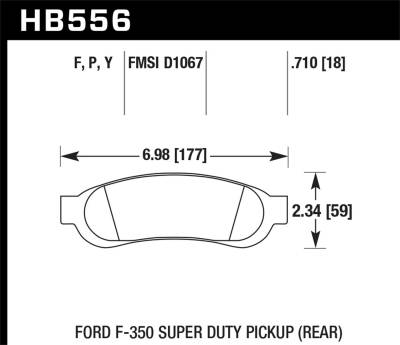 Hawk Performance - Hawk Performance LTS Light Truck & SUV Brake Pads HB556Y.710
