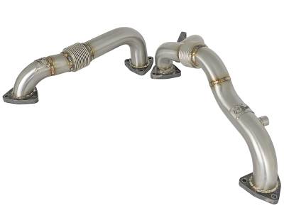 aFe Power - aFe 48-33016 Twisted Steel 2" Stainless Exhaust Manifold Up-Pipes Ford 6.4