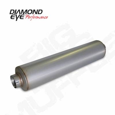 Diamond Eye Performance - Diamond Eye 800464 Muffler 4" Single In Single Out Aluminized