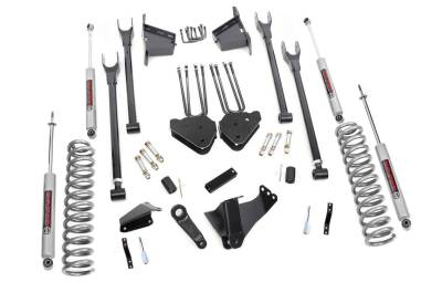 Rough Country Suspension Systems - Rough Country 591.20 8" 4-Link Lift Kit for 05-07 F250/F350 Superduty Diesel 4WD