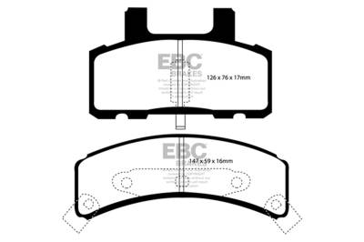 EBC Brakes - EBC Brakes DP61273 6000 Series Greenstuff Truck/SUV Brakes Disc Pads