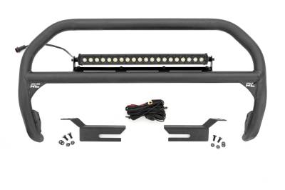 Rough Country Suspension Systems - Rough Country 51046 20" Black Front Bumper Nudge Bar w/LED for 21-26 Ford Bronco