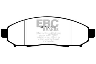 EBC Brakes - EBC Brakes DP61747 6000 Series Greenstuff Truck/SUV Brakes Disc Pads