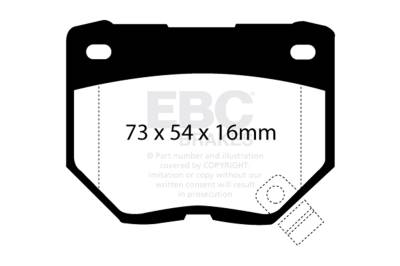 EBC Brakes - EBC Brakes DP2826 Greenstuff 2000 Series Sport Brake Pads for 300ZX Skyline