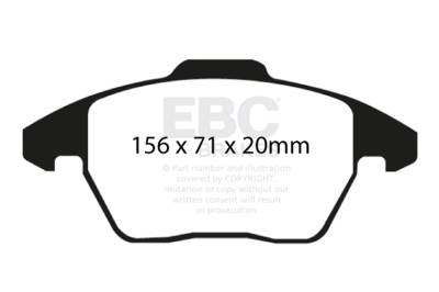 EBC Brakes - EBC Brakes DP31517C Redstuff Ceramic Low Dust Brake Pads