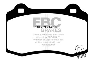 EBC Brakes - EBC Brakes DP61788 6000 Series Greenstuff Truck/SUV Brakes Disc Pads