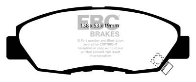 EBC Brakes - EBC Brakes DP2812/2 Greenstuff 2000 Series Sport Brake Pads