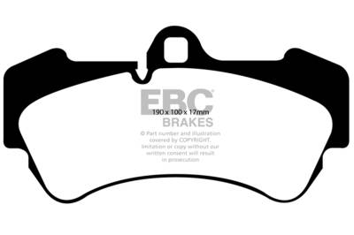 EBC Brakes - EBC Brakes DP31521C Redstuff Ceramic Low Dust Brake Pads for Cayenne Touareg