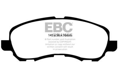 EBC Brakes - EBC Brakes DP61614 6000 Series Greenstuff Truck/SUV Brakes Disc Pads