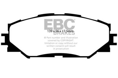 EBC Brakes - EBC Brakes DP61791 6000 Series Greenstuff Truck/SUV Brakes Disc Pads for RAV4