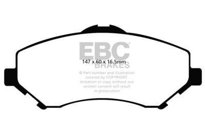 EBC Brakes - EBC Brakes DP61798 6000 Series Greenstuff Truck/SUV Brakes Disc Pads