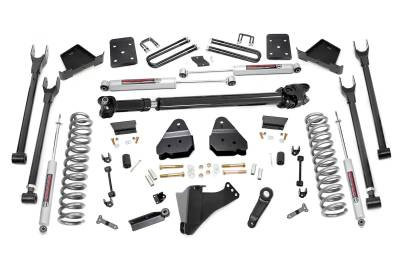 Rough Country Suspension Systems - Rough Country 50721 6" 4-Link Lift Kit for 17-22 F250/F350 SD Diesel 4WD