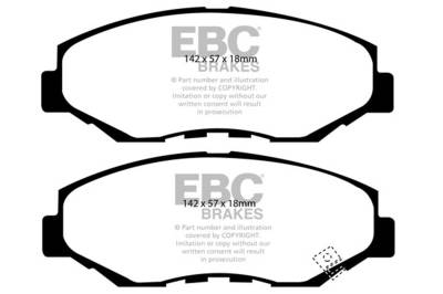 EBC Brakes - EBC Brakes DP61655 6000 Series Greenstuff Truck/SUV Brakes Disc Pads
