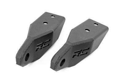 Rough Country Suspension Systems - Rough Country Front Tow Hook Brackets Black for 07-21 Toyota Tundra RS145