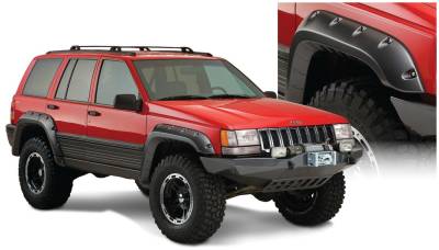 Bushwacker - Bushwacker Cut-Out Style Front/Rear Fender Flares Black for Jeep ZJ 10916-07