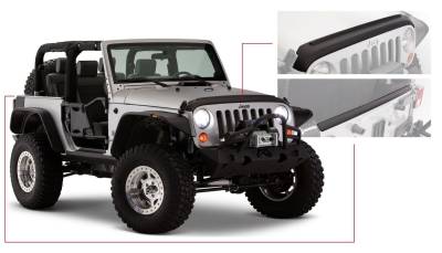 Bushwacker - Bushwacker Trail Armor Hood/Tailgate Protector Set Black for Jeep JK 14013