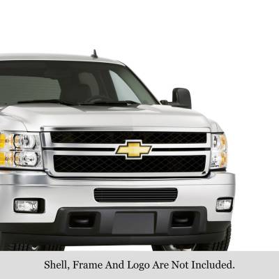 APS - APS Stainless Billet Bumper Grille Black 11-14 Silverado 2500/3500 GR03FFH32J