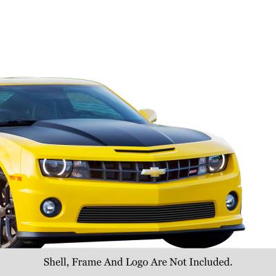 APS - APS GR03FFG42J Stainless Billet Bumper Grille Black 10-13 Chevrolet Camaro SS