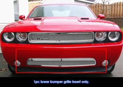 APS - APS Wire Mesh Bumper Grille-Polish for 11-14 Dodge Challenger GR04GFI18T