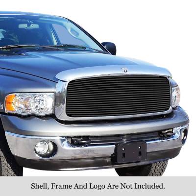 APS - APS Stainless Billet Grille Black for 02-05 Ram 1500/HD GR04FEB65J