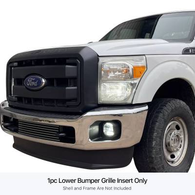 APS - APS GR06FFH29J Stainless Billet Bumper Grille Black for 11-16 Ford Super Duty