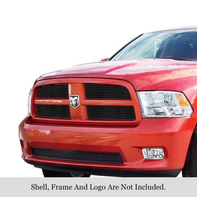 APS - APS Stainless Billet Grille Black for 09-12 Ram 1500 GR04FFF13J