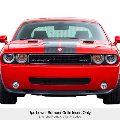 APS - APS Wire Mesh Bumper Grille Black for 09-10 Dodge Challenger GR04GFF08H