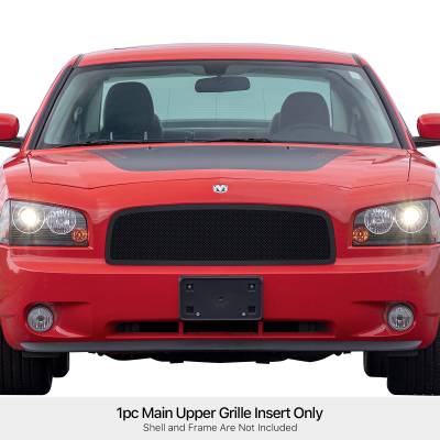 APS - APS Wire Mesh Grille Black for 05-10 Dodge Charger GR04GEC20H
