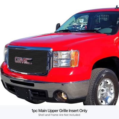 APS - APS Stainless Billet Grille Black 07-10 GMC Sierra 2500/3500 GR07FFE16J