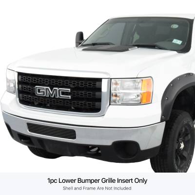 APS - APS Stainless Billet Bumper Grille Black 11-14 GMC Sierra 2500/3500 GR07FFH35J