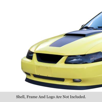 APS - APS Stainless Billet Bumper Grille Black 99-04 Ford Mustang GR06HFJ10J